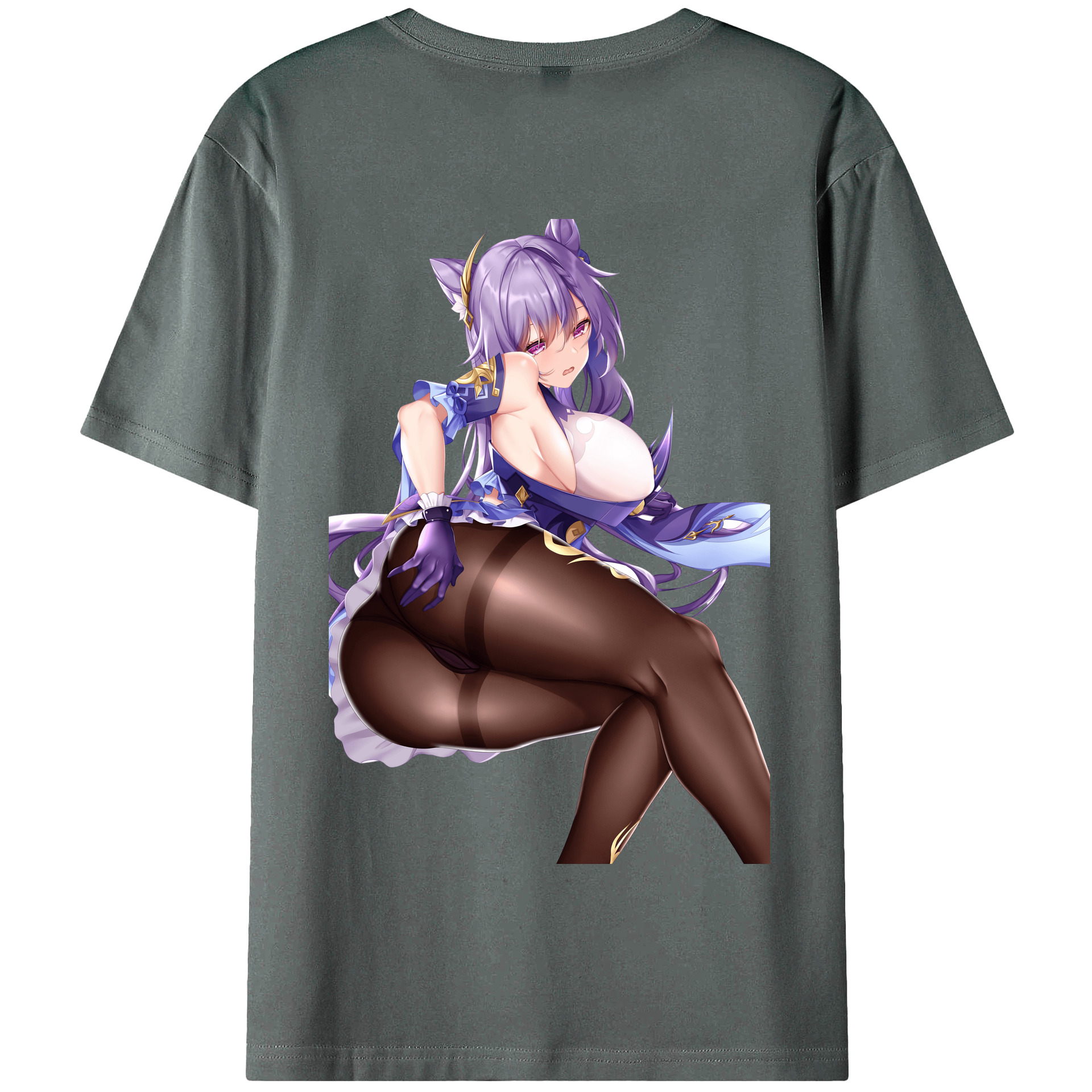 げんし神 刻晴 こくせい genshin Kokusei 綿100％半袖Tシャツ（背面プリント）